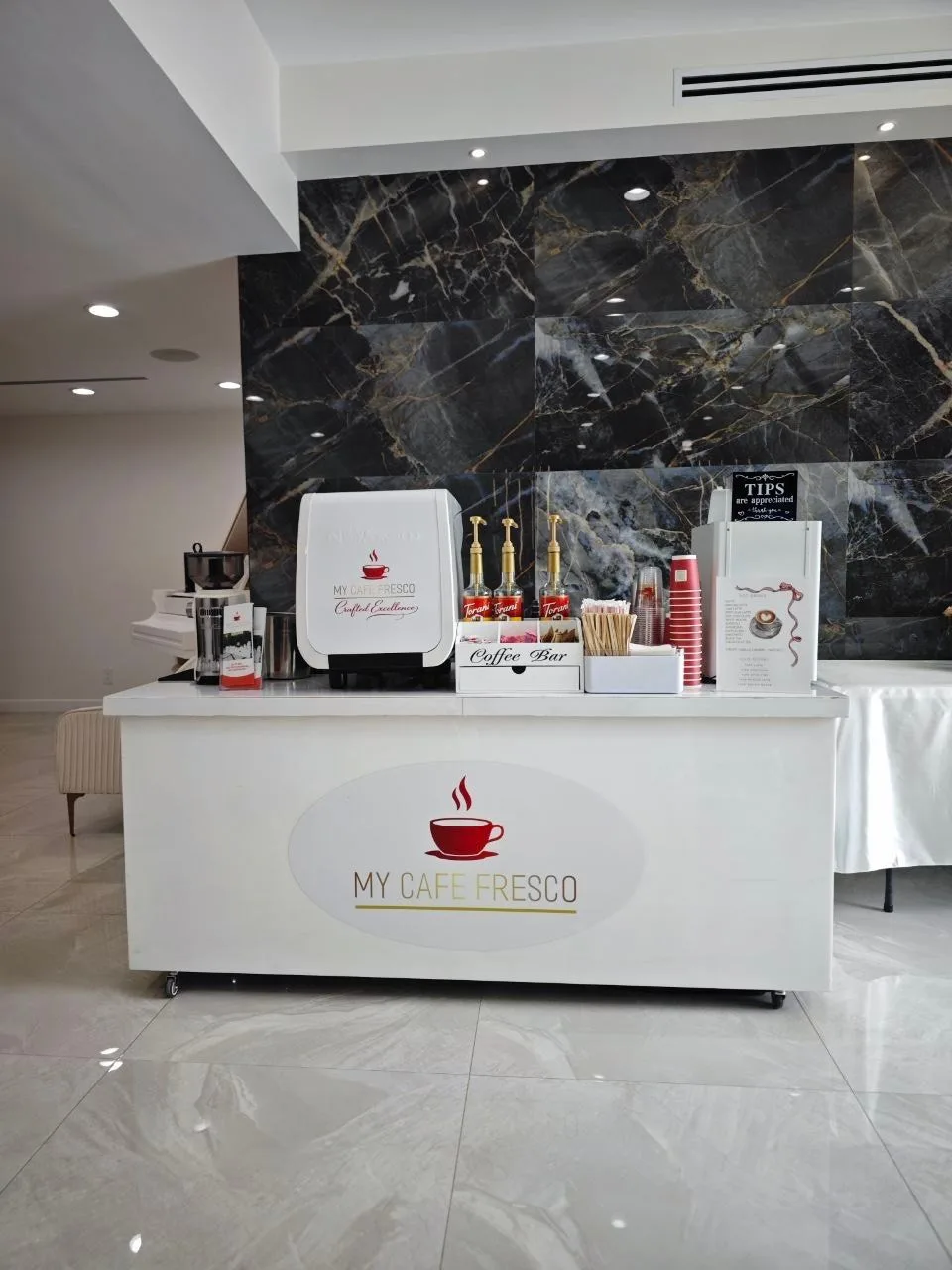 Mobile coffee catering at a Los Angeles event